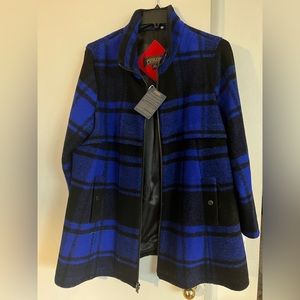 Pendleton wool plaid car coat! Gorgeous royal and black colors! NWT